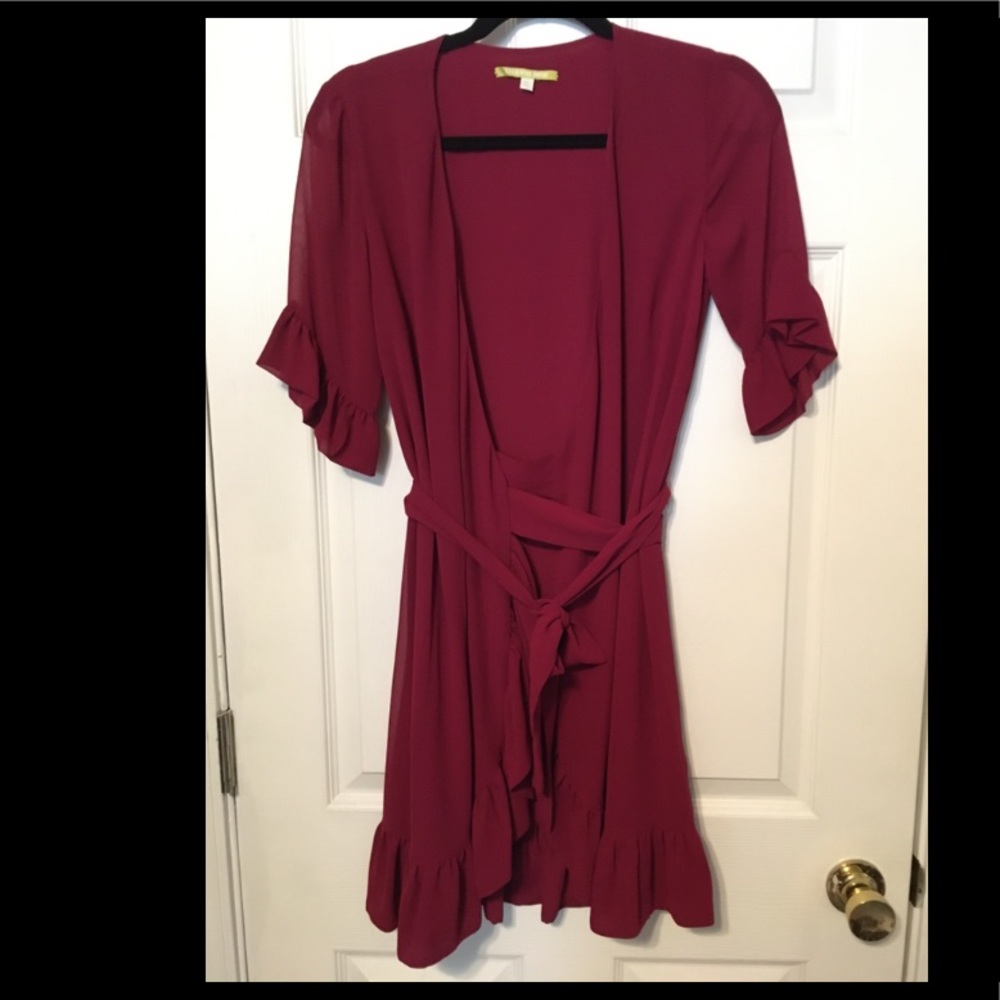Gianni Bini Burgundy wrap dress